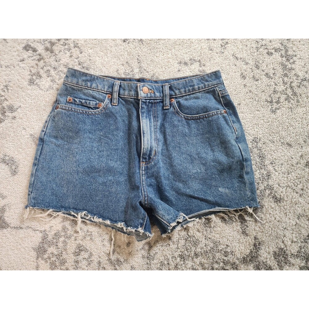Victoria's Secret Denim by PINK High Rise Zip Fly Cut Off Short Blue Size 28